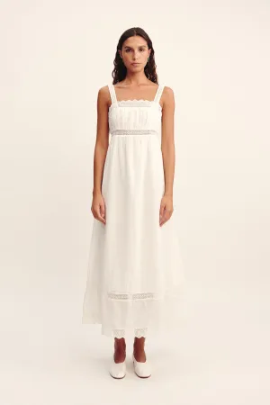 GRACE SHIFT DRESS - VINTAGE WHITE