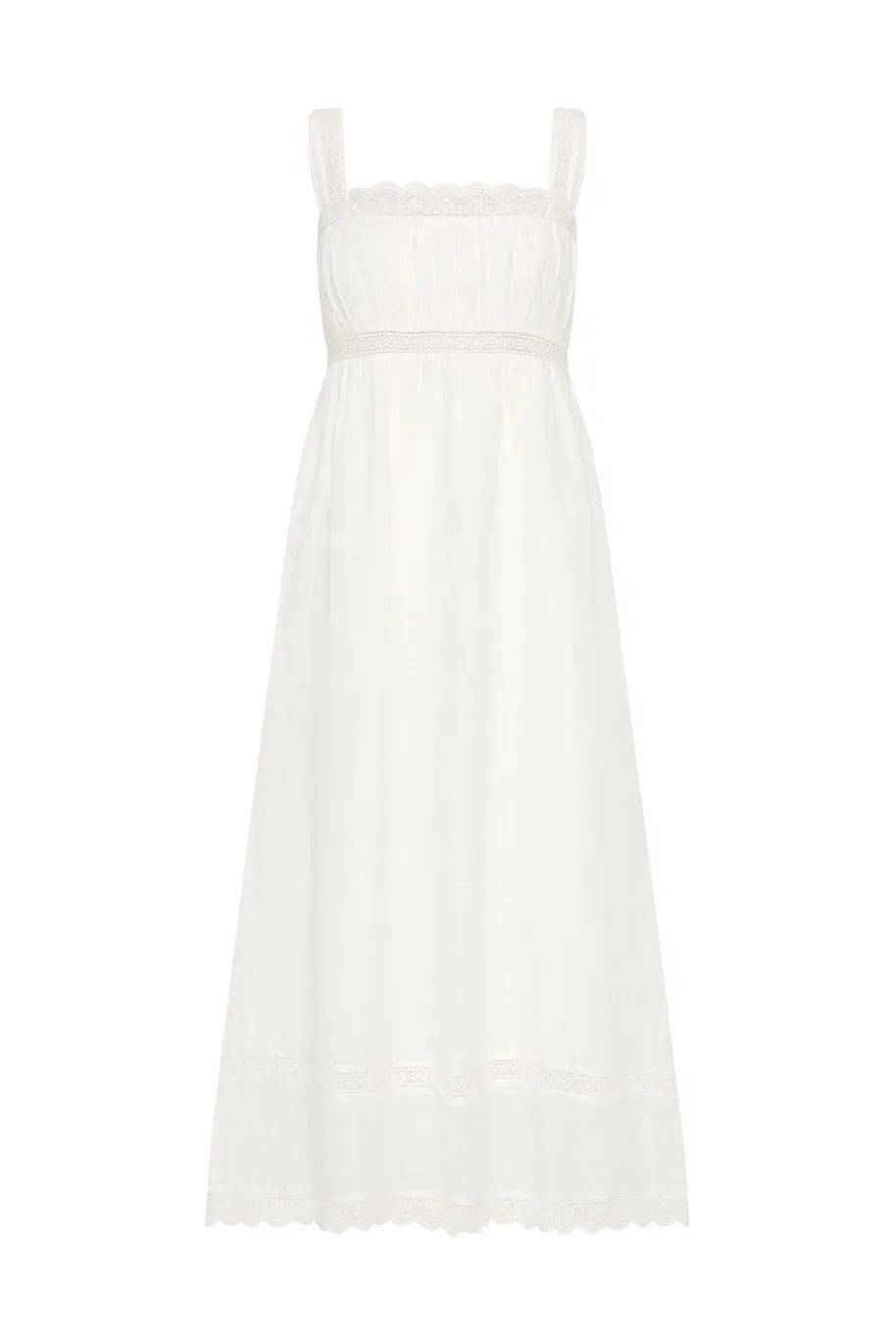 GRACE SHIFT DRESS - VINTAGE WHITE