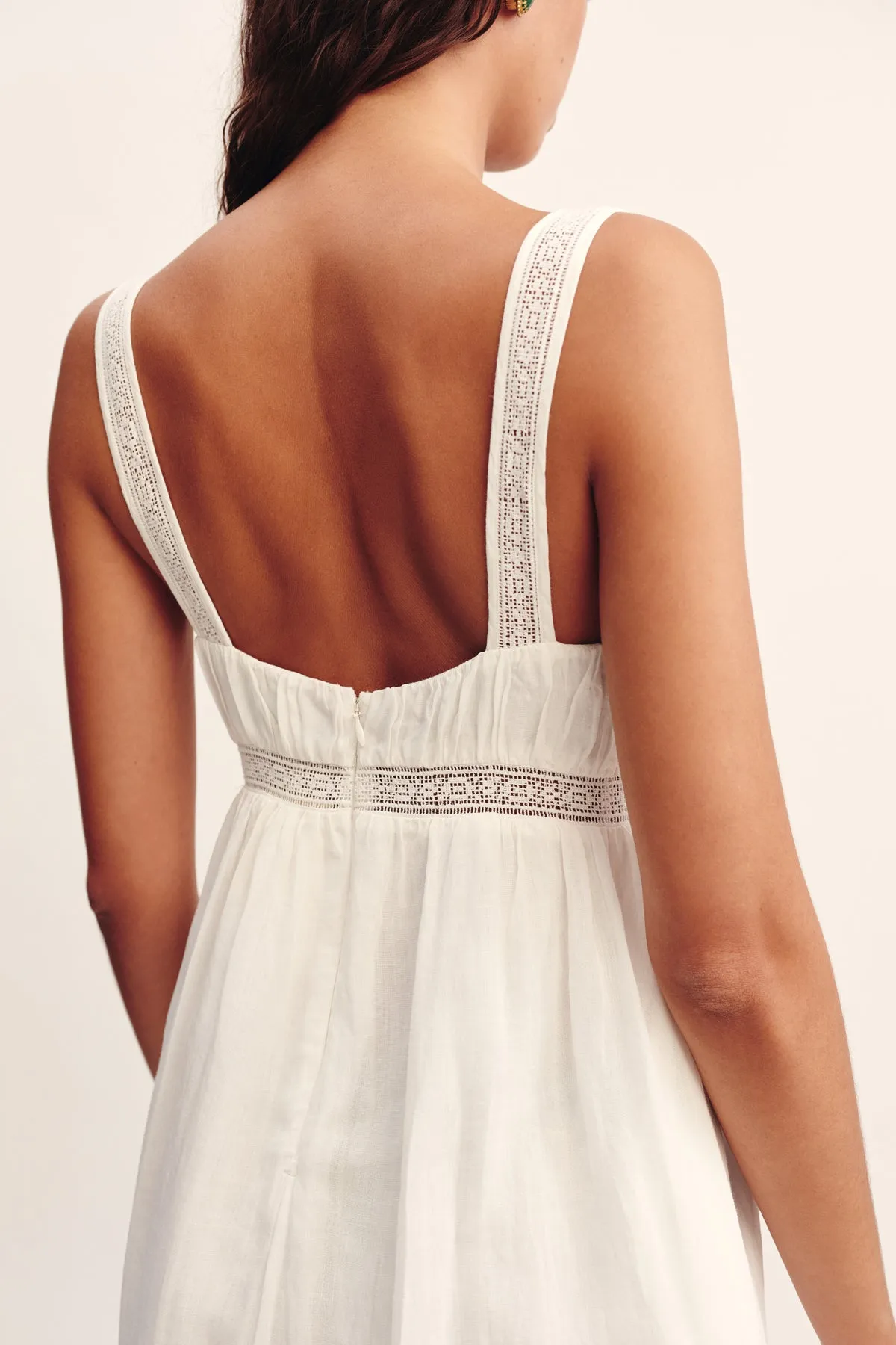 GRACE SHIFT DRESS - VINTAGE WHITE