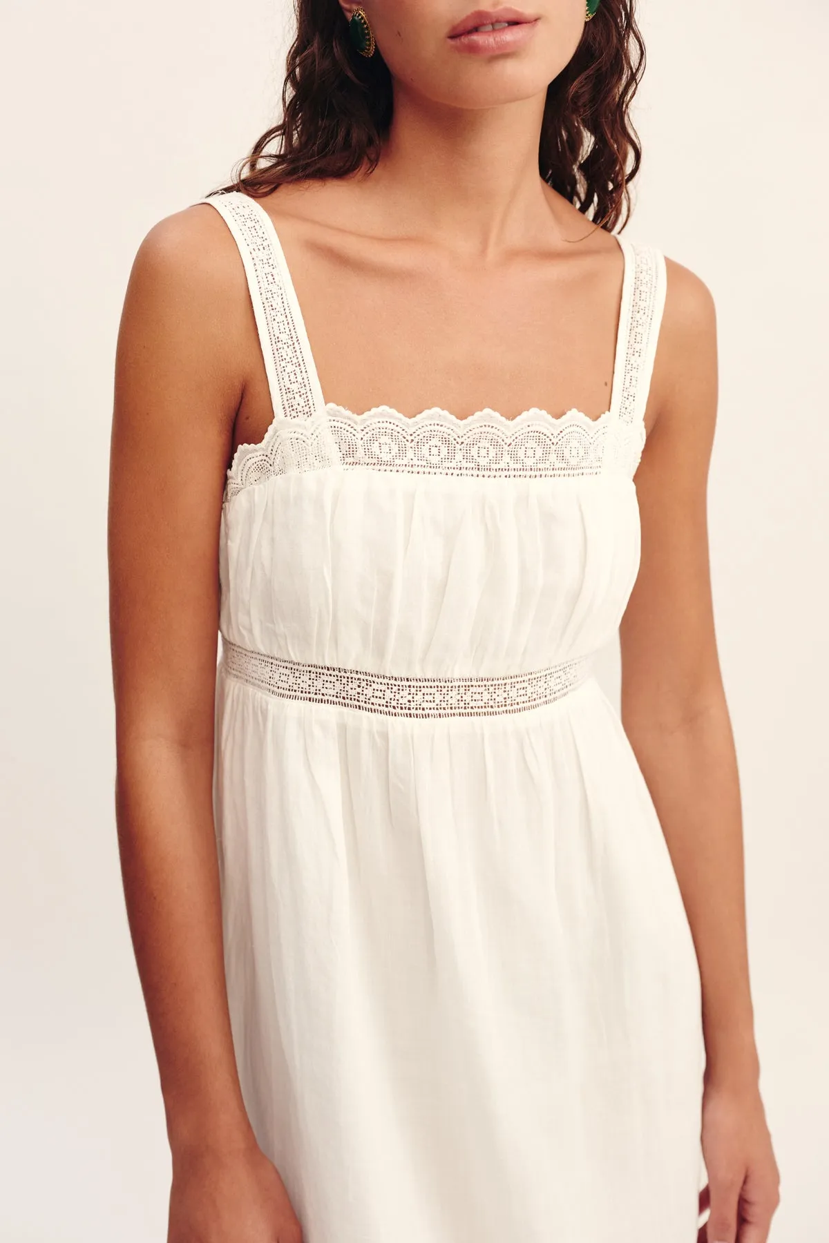 GRACE SHIFT DRESS - VINTAGE WHITE