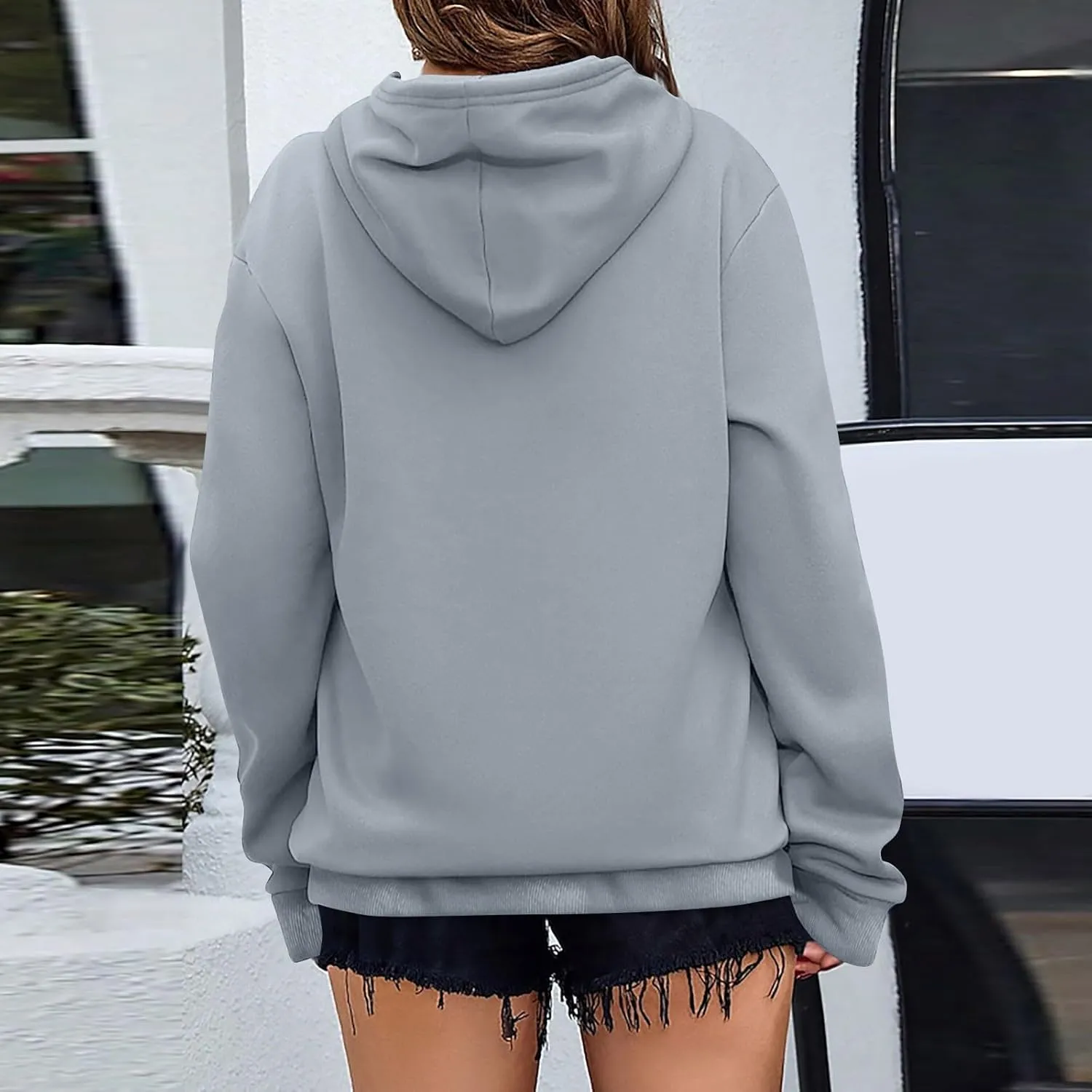 Gumipy Women Oversized Hoodie Sweatshirt Drawstring Fleece Pullover Hoodies Fashion Long Sleeve Pullover Tops with Pocket