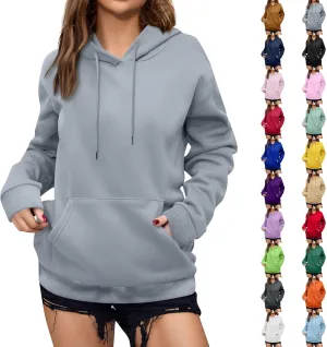Gumipy Women Oversized Hoodie Sweatshirt Drawstring Fleece Pullover Hoodies Fashion Long Sleeve Pullover Tops with Pocket