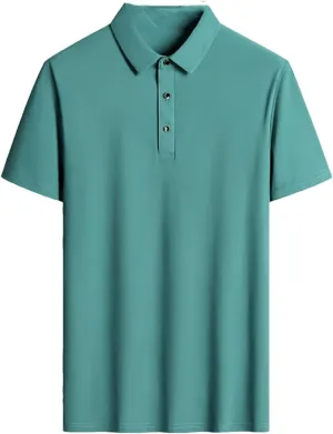Hgvcfcv Mens Golf Shirt Moisture Wicking Quick-Dry Solid Short Sleeve Polo Shirts for Mensummer Mens Short-Sleeved T-Shirt