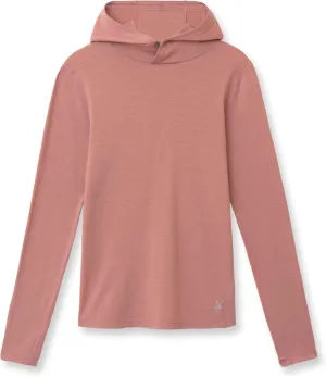 IBEX Merino Wool Women's Springbok Sun Hoodie with UPF 35  Protection | Breathable & Quick-Dry Outdoor Shirt with Thumbholes
