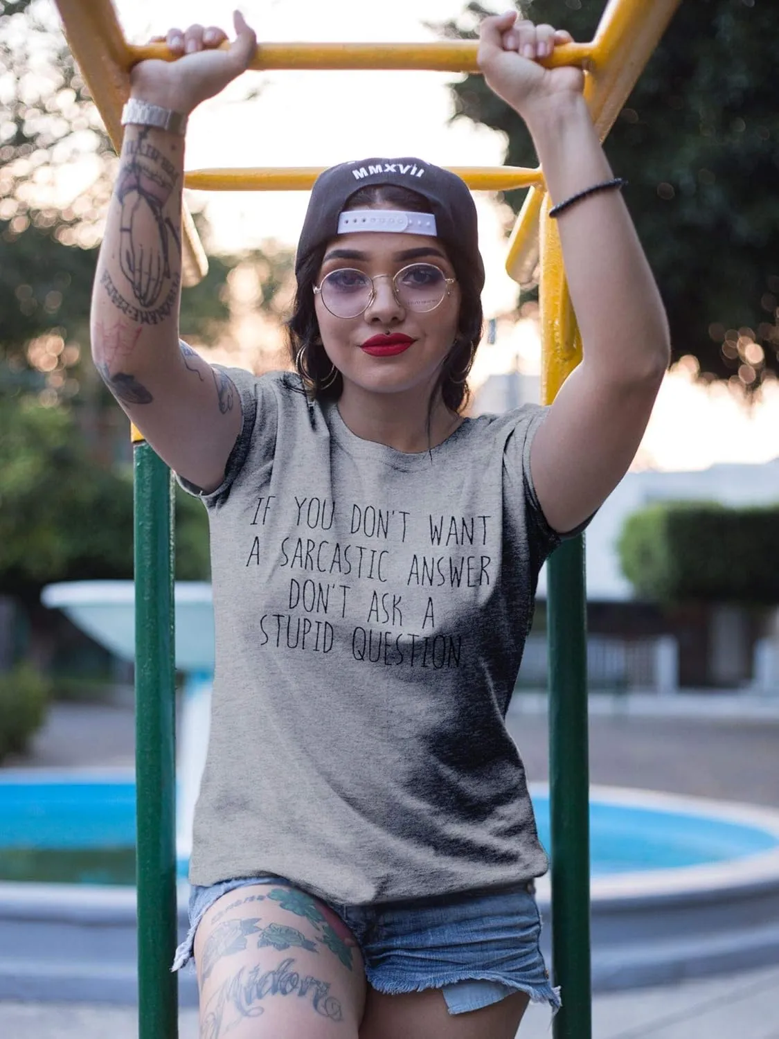 If You Dont Want A Sarcastic Answer, Dont Ask A Stupid Question - Mens or Womens Novelty Slogan Organic Cotton T-Shirt