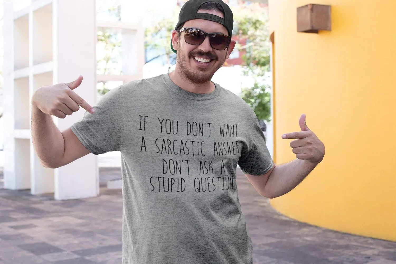 If You Dont Want A Sarcastic Answer, Dont Ask A Stupid Question - Mens or Womens Novelty Slogan Organic Cotton T-Shirt