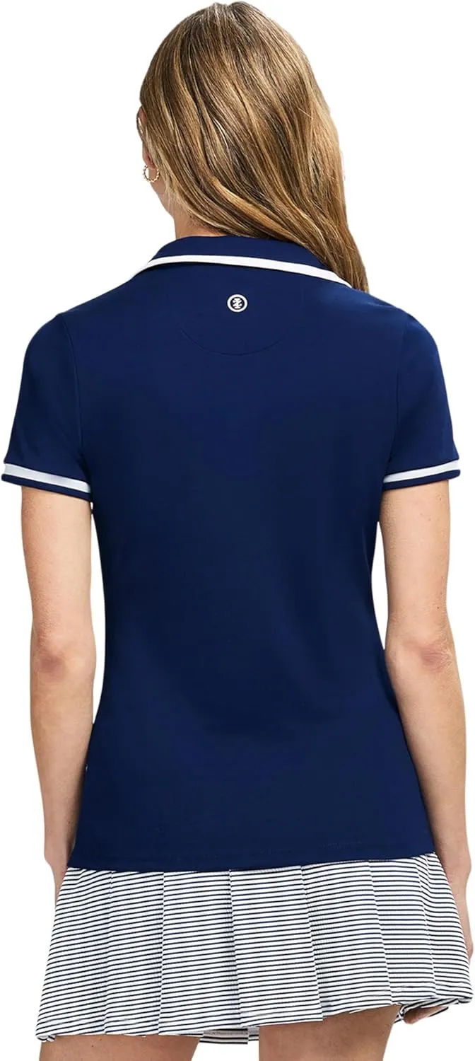 IZOD Women's Polo Shirt Performance Stretch Short Sleeve