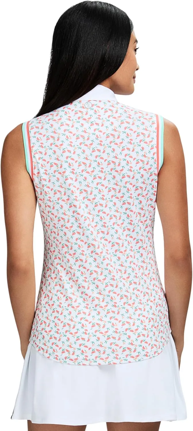 IZOD Women's Shirt Performance Stretch Golf Collared Sleeveless