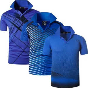 jeansian Men's 3 Packs Ourdoor Sport Quick Dry Polo T-Shirt Tee Tshirt Golf Tennis Bowling Fit LSL195