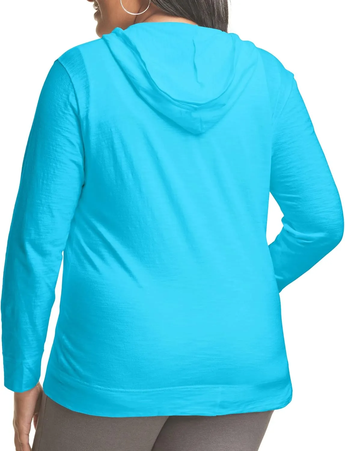 Just My Size Women's Full Zip Slub Hoodie Plus Size