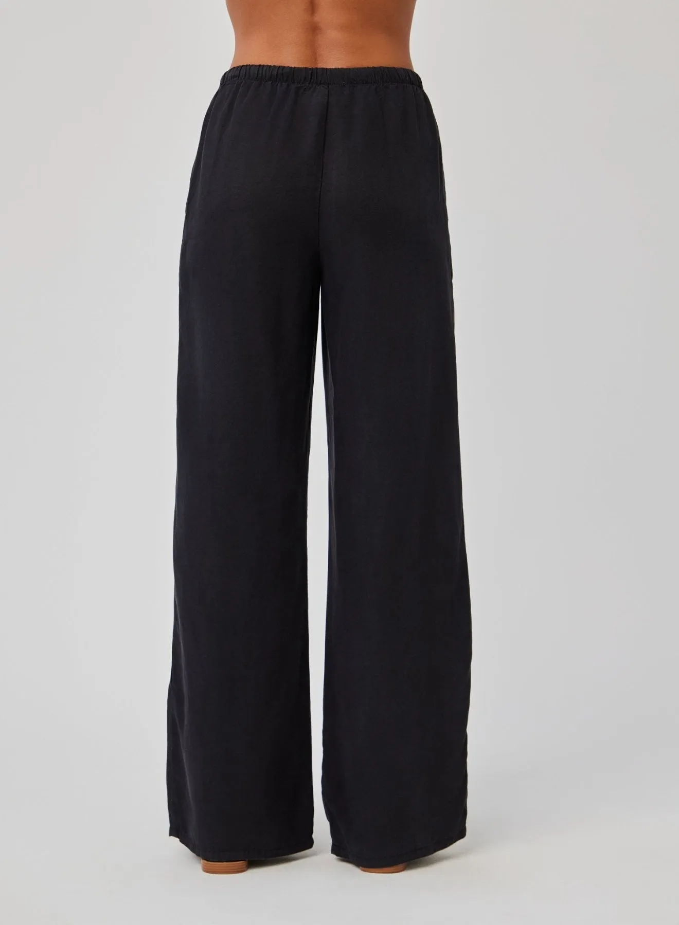 Kylie Wide Leg with Drawstring - Black