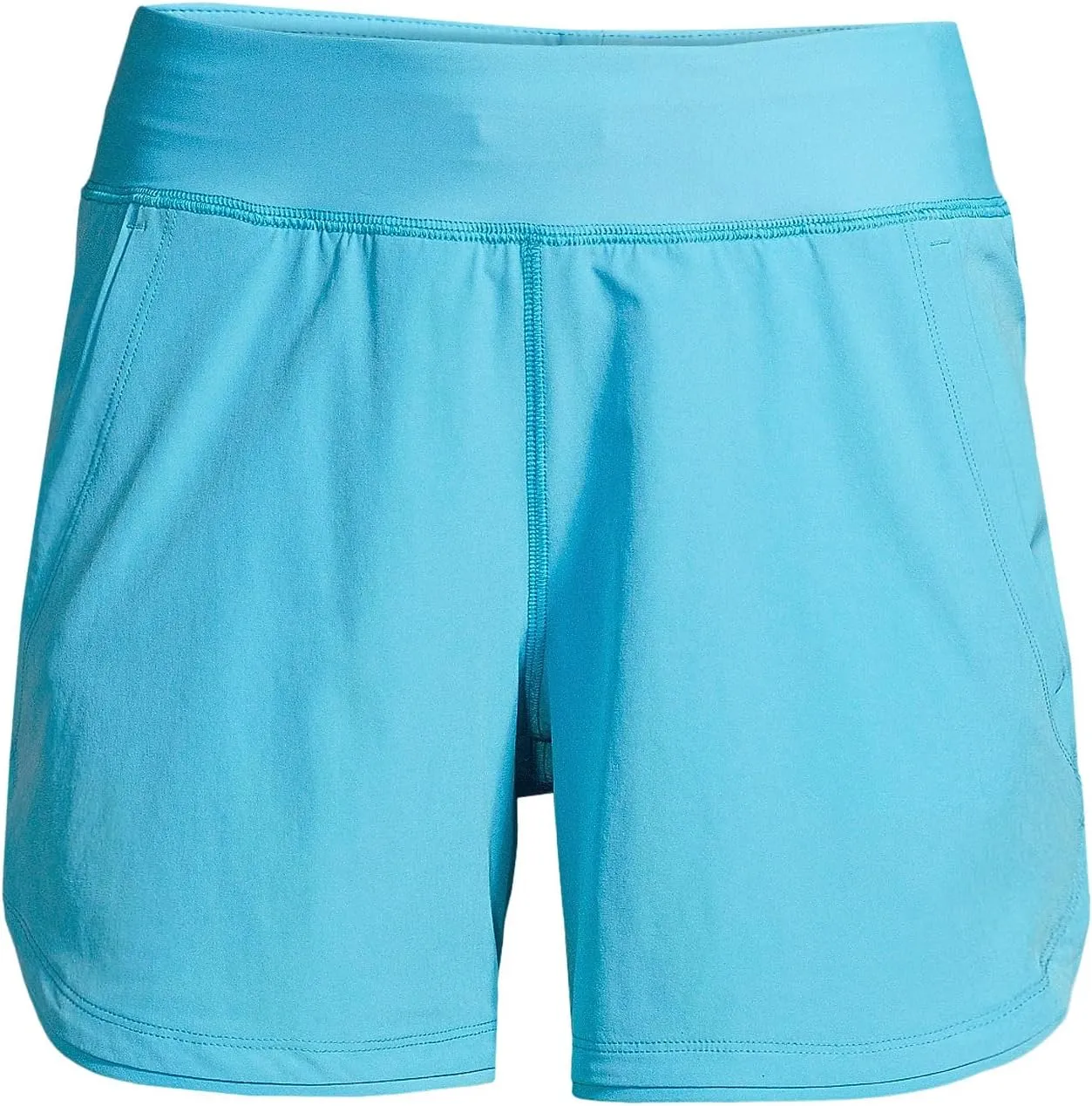 Lands' End Women's Curvy Fit 5" Quick Dry Board Shorts Swim Shorts with Panty