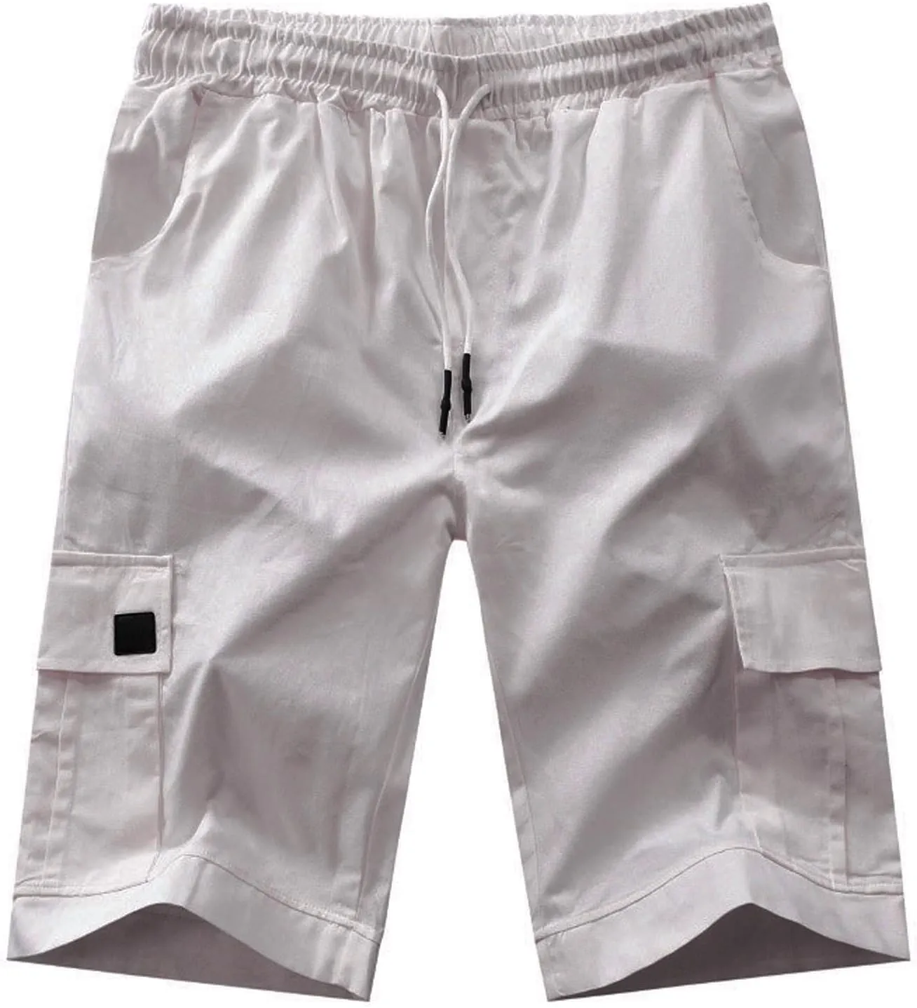 LCMTWX Mens Work Shorts Waist Pant Short Cargo Pant Solid Splice Pocket Drawstring Shorts Fashion Mens Shorts 10 Inch Mens