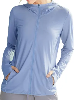 Libin Women's Sun Shirts Full Zip UPF 50  Sun Protection Hoodie Jacket Long Sleeve Hiking Outdoor Performance with Pockets