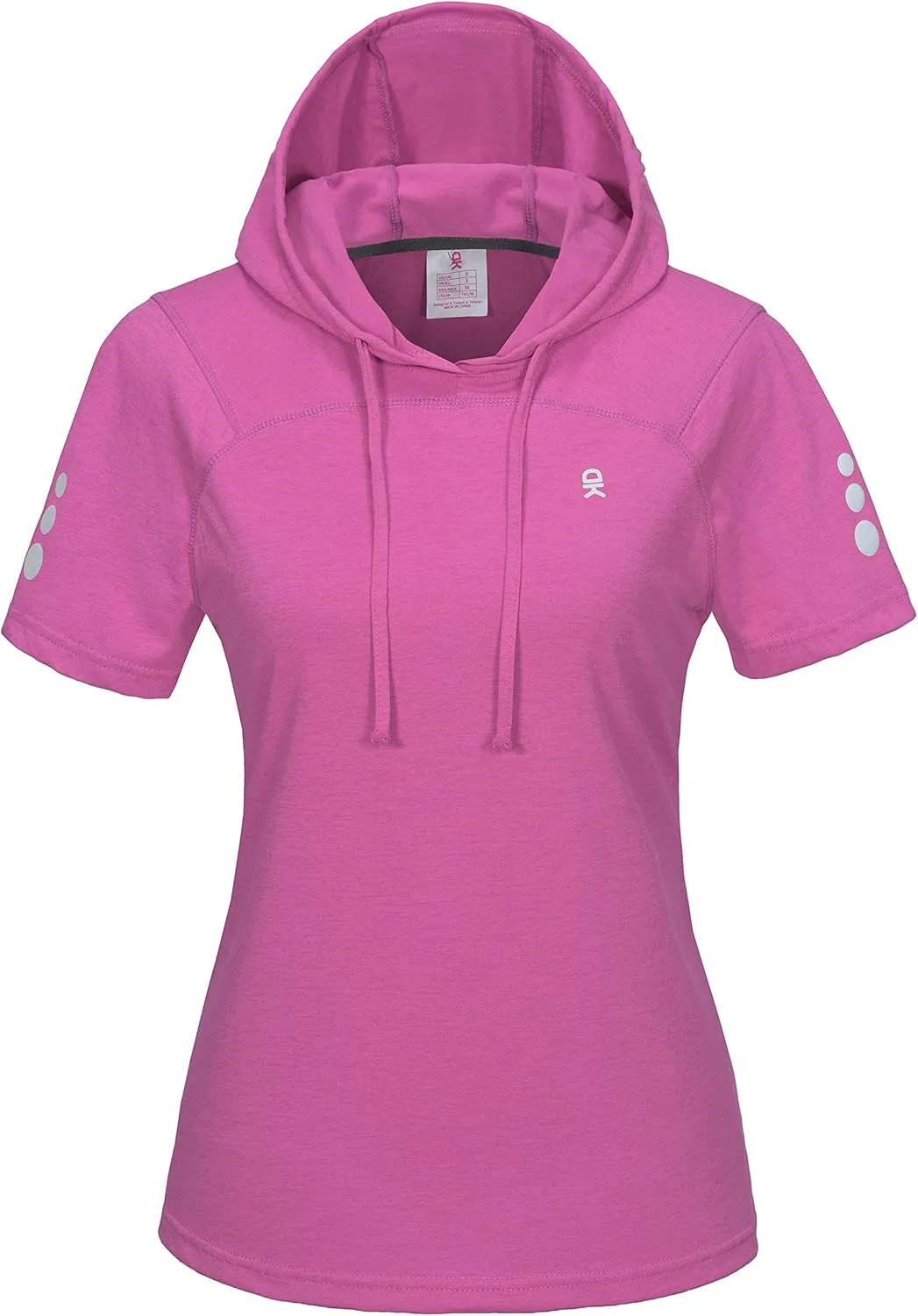 Little Donkey Andy Women's Short Sleeve Quick Dry T-Shirt with Hood Sun Protection Workout Stretch Basic Tops Tee