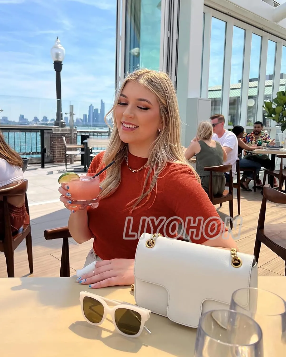 LIYOHON Womens Tops Dressy Casual Mock Turtleneck Business Short Sleeve T Shirts Going Out Tops 2025