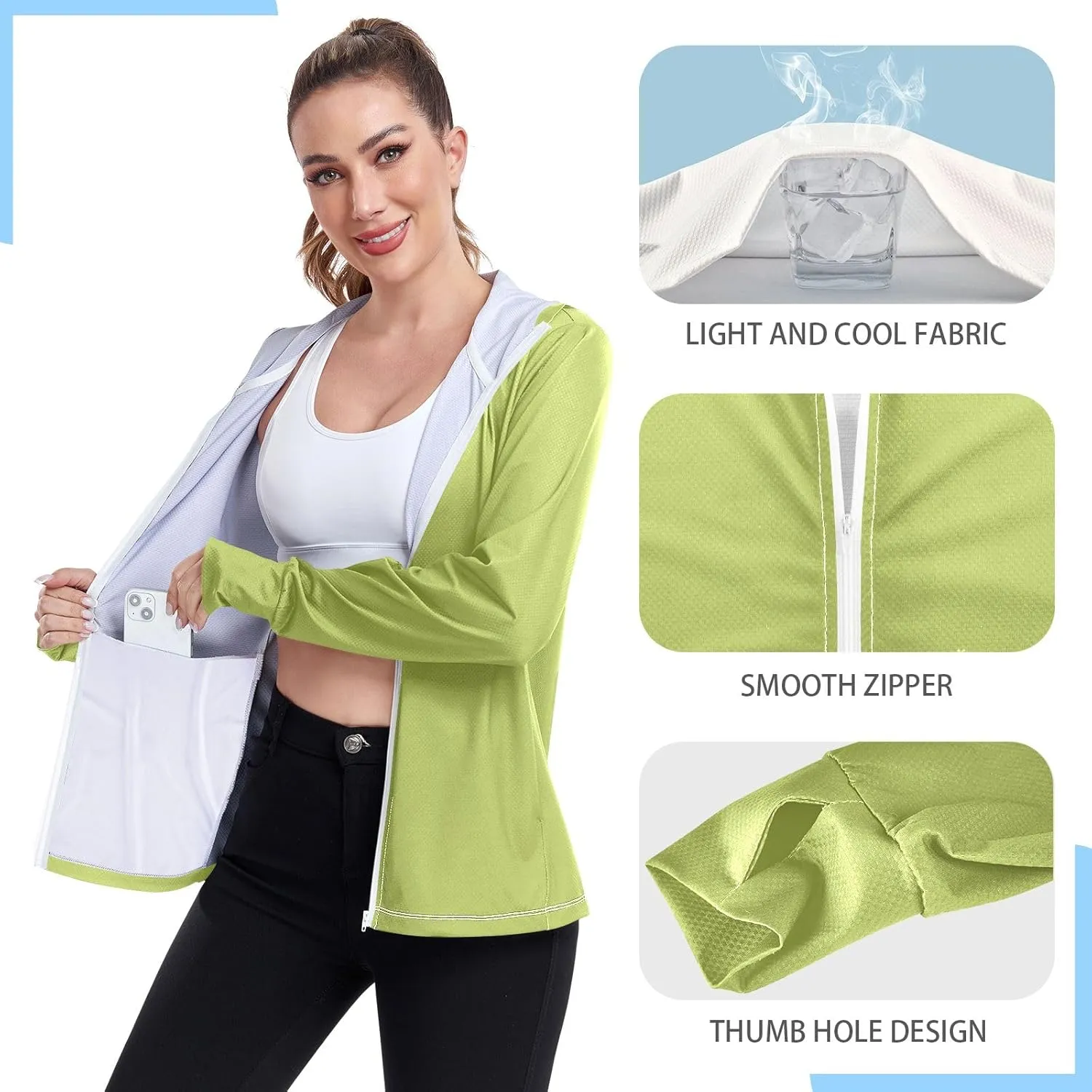 Lotus Womens UPF Hoodie UPF 50  UV Sun Protection Clothing Women's Hoodie Rash Guard