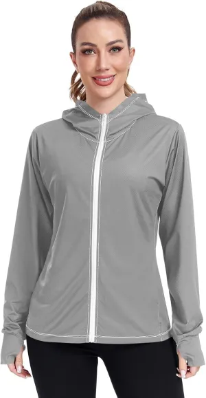 Lotus Womens UPF Hoodie UPF 50  UV Sun Protection Clothing Women's Hoodie Rash Guard