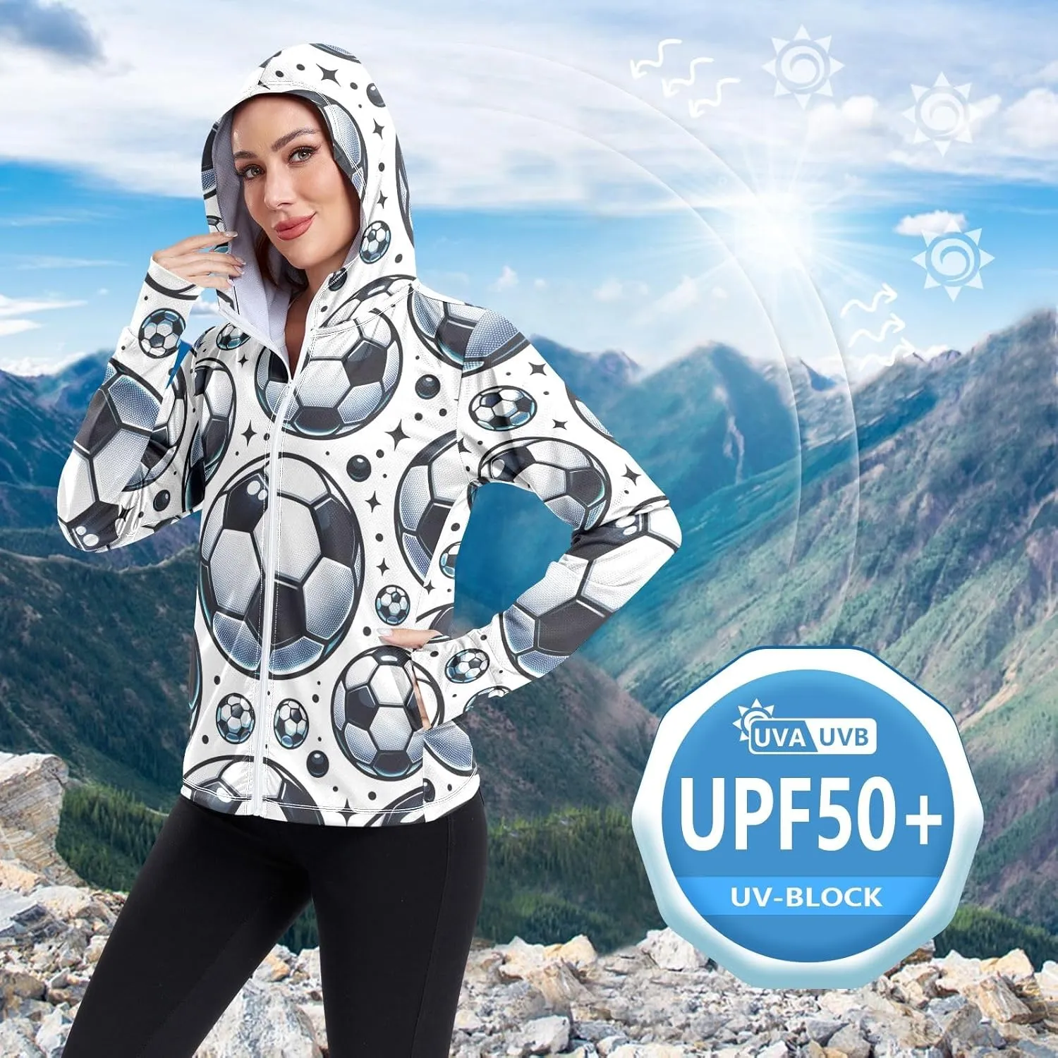 Lotus Womens UPF Hoodie UPF 50  UV Sun Protection Clothing Women's Hoodie Rash Guard