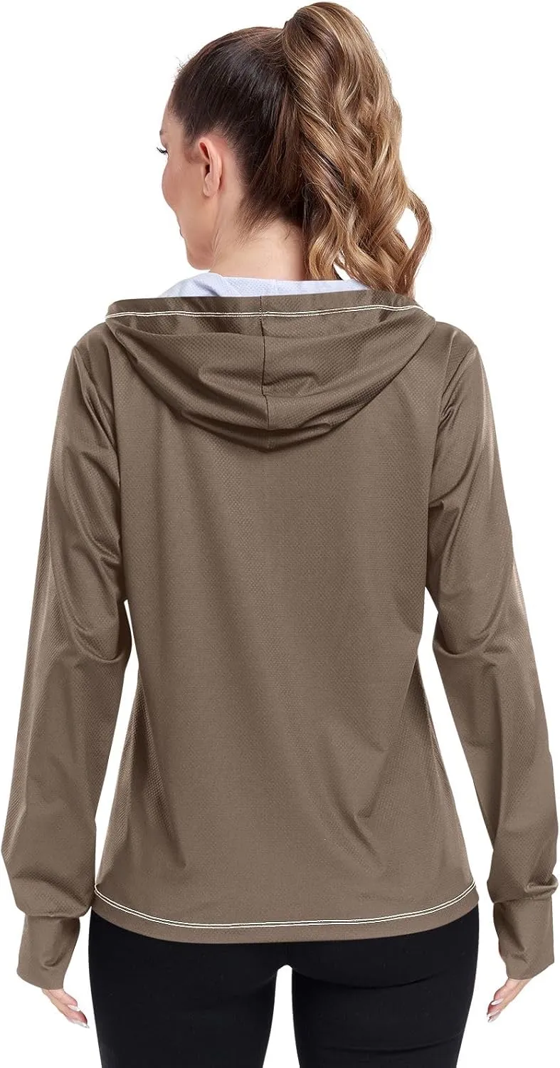 Lotus Womens UPF Hoodie UPF 50  UV Sun Protection Clothing Women's Hoodie Rash Guard