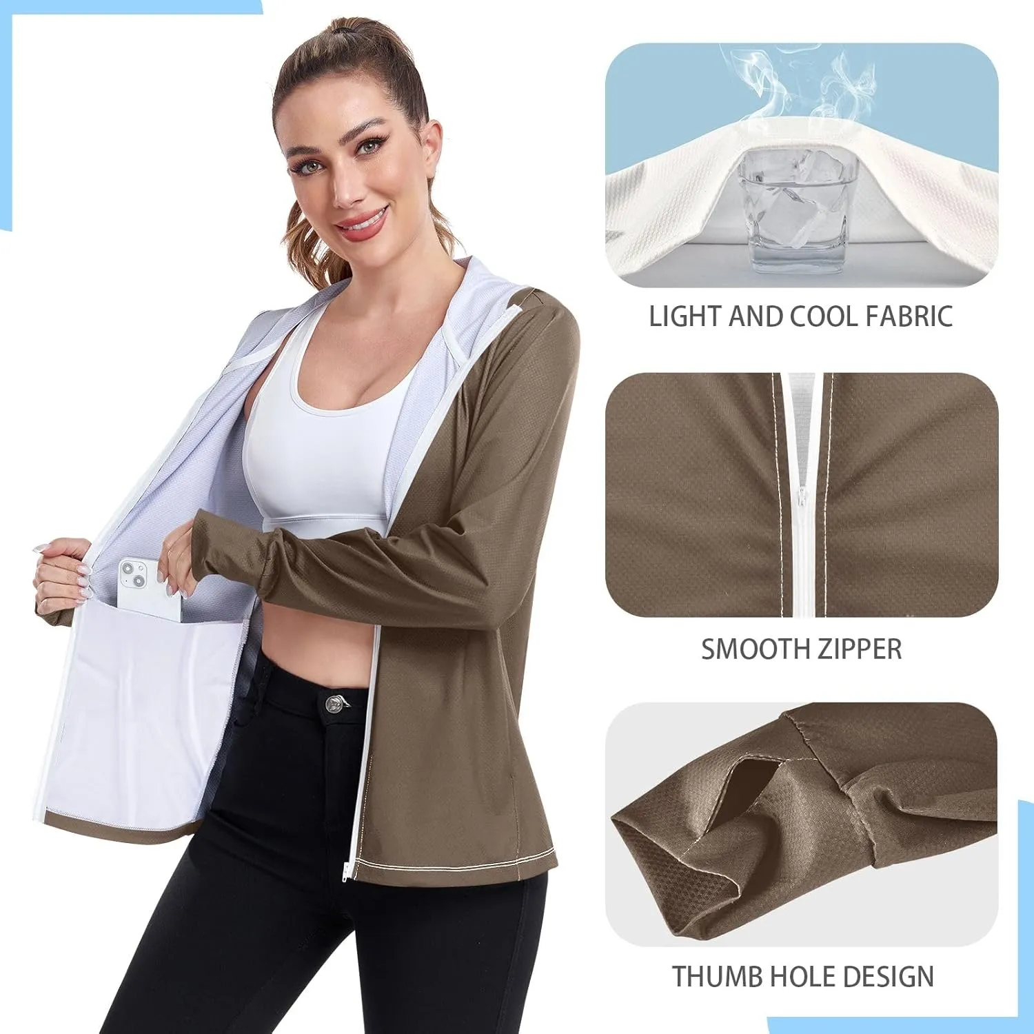 Lotus Womens UPF Hoodie UPF 50  UV Sun Protection Clothing Women's Hoodie Rash Guard