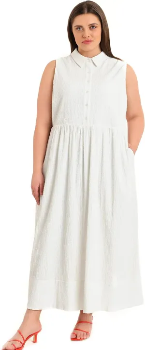 Maggy London Women's Maxi Full Skirt Shirt Dress