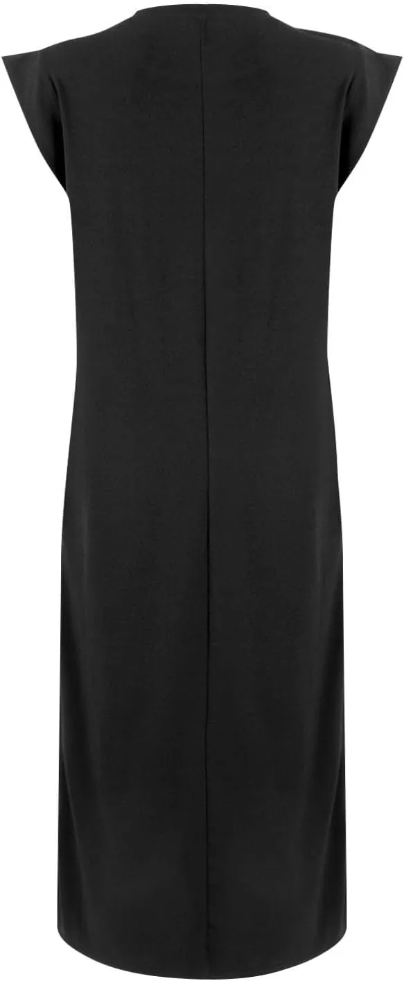 Maxi Dresses for Women 2025 Summer Short Sleeve Beach Sundresses Casual Crewneck Split Long Dress with Pocket