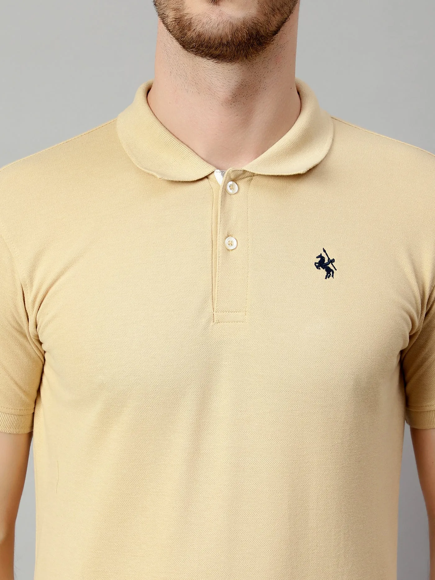 Men Beige T-Shirt