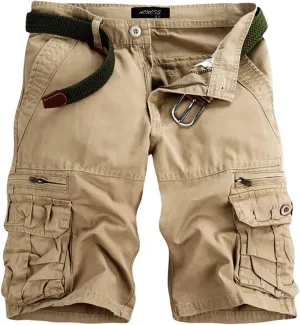 Mens Casual Outdoors Cargo Shorts Summer Shorts Loose Straight Athletic Joggers Overalls Hiking Joggers with Pockets