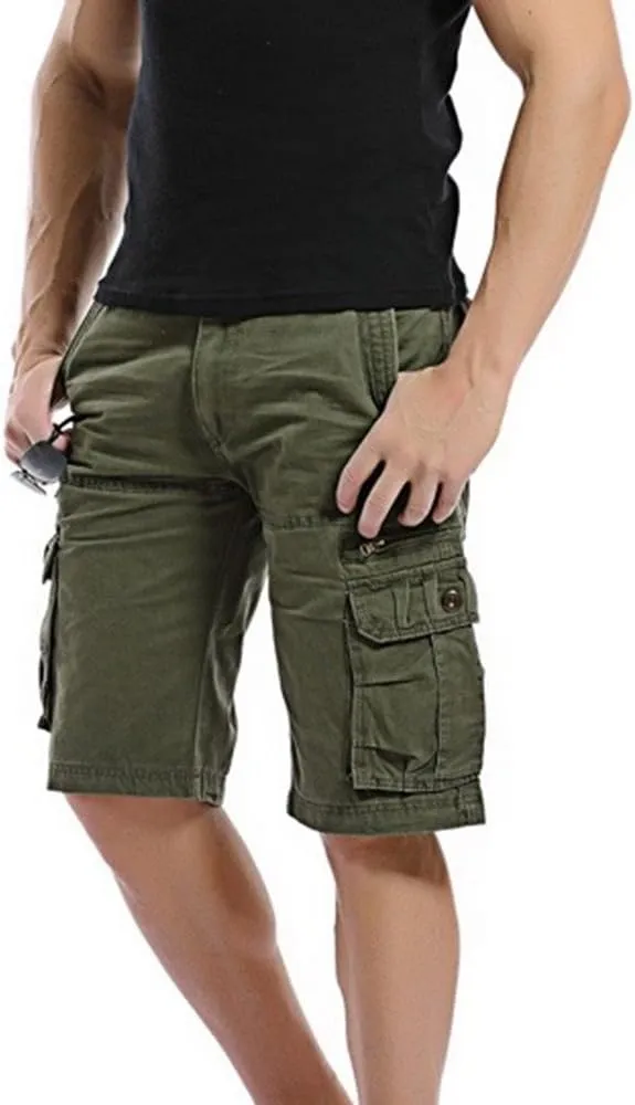 Mens Casual Outdoors Cargo Shorts Summer Shorts Loose Straight Athletic Joggers Overalls Hiking Joggers with Pockets