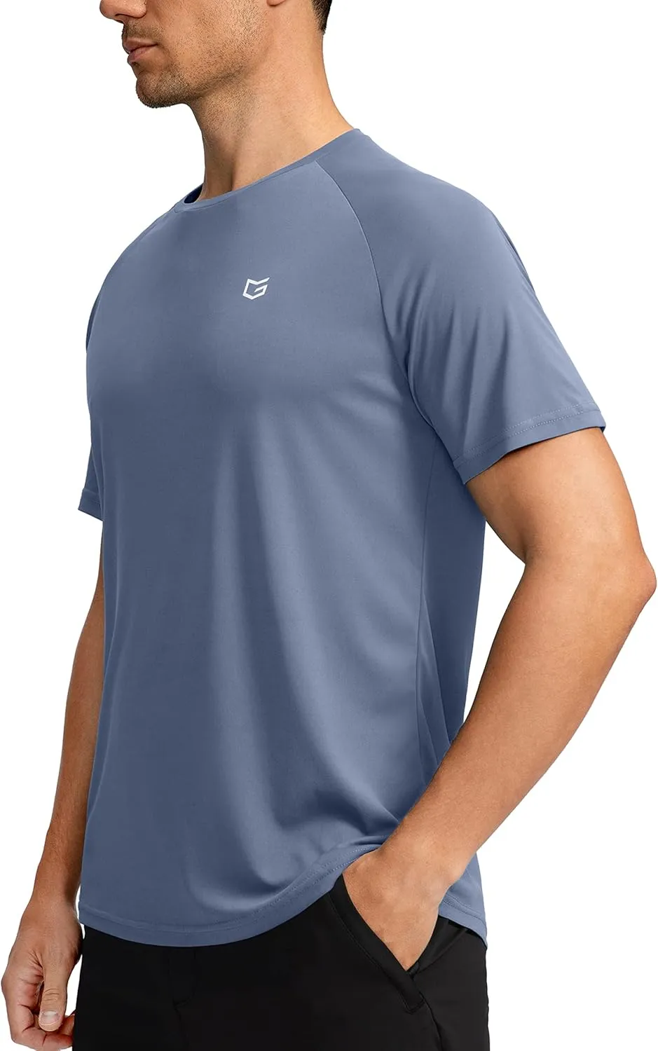 Men's Dry Fit Short Sleeve T-Shirt Crewneck Lightweight Tee Shirts for Men Workout Athletic Casual