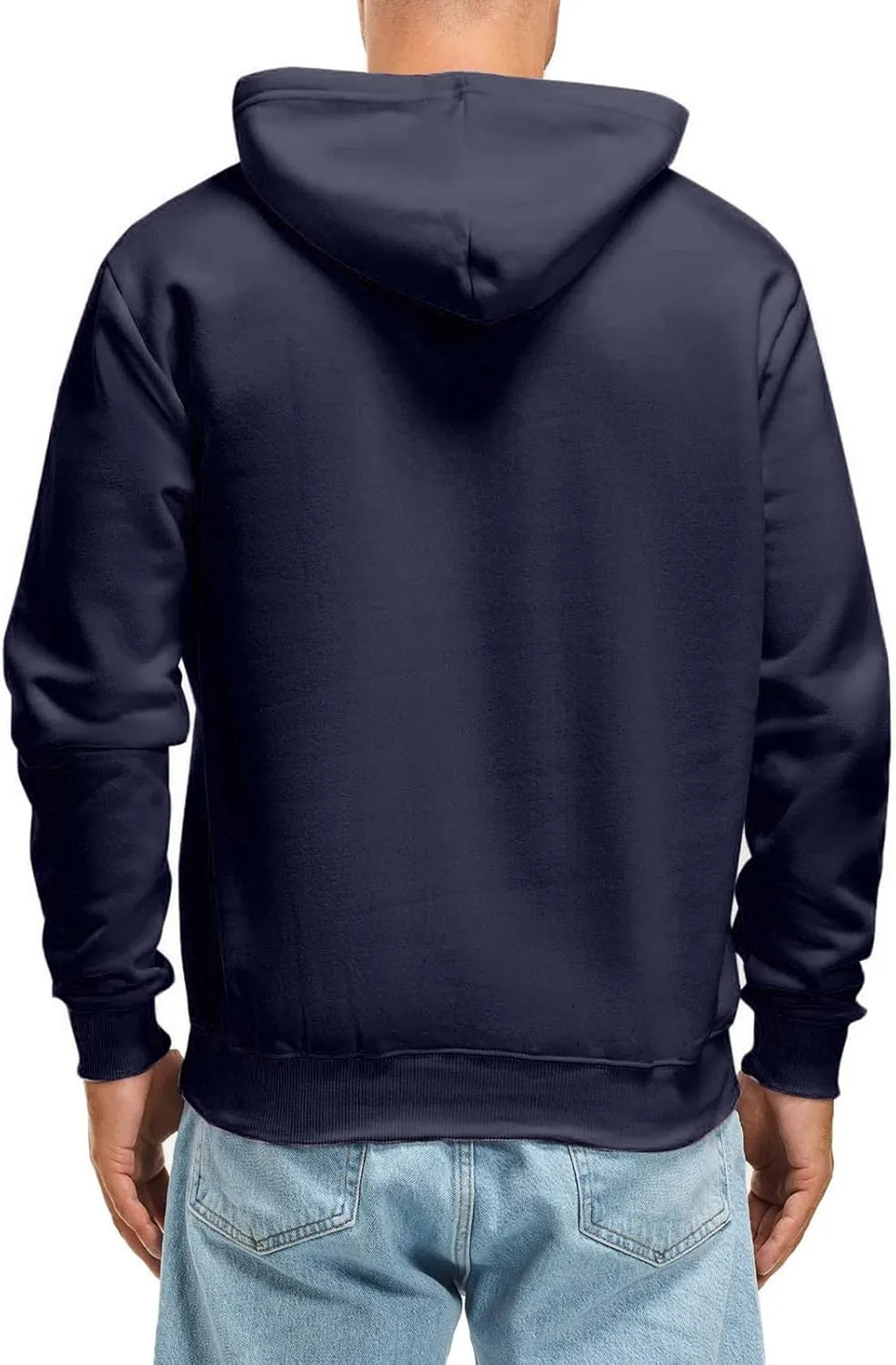 Mens Hoodie, Mens Fashion Athletic Hoodies Sports Sweatshirt Solid Color Fleece Pullover Casual Drawstring Y2K Hoodie