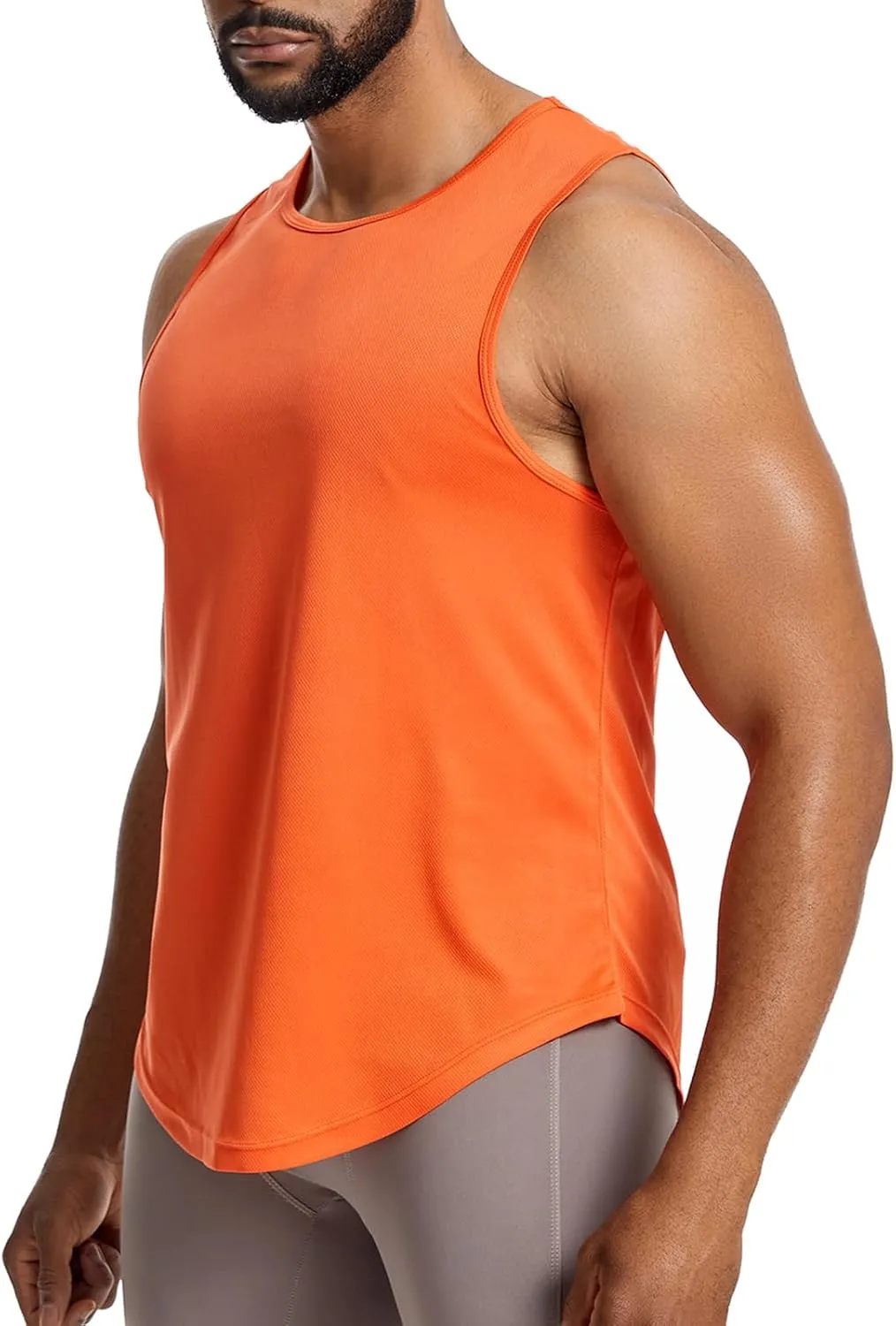 Mens Mesh Workout Tank Tops Muscle Sleeveless Fitness Tee Shirts Summer Dry Fit Gym Training T-Shirt Athletic Cloth