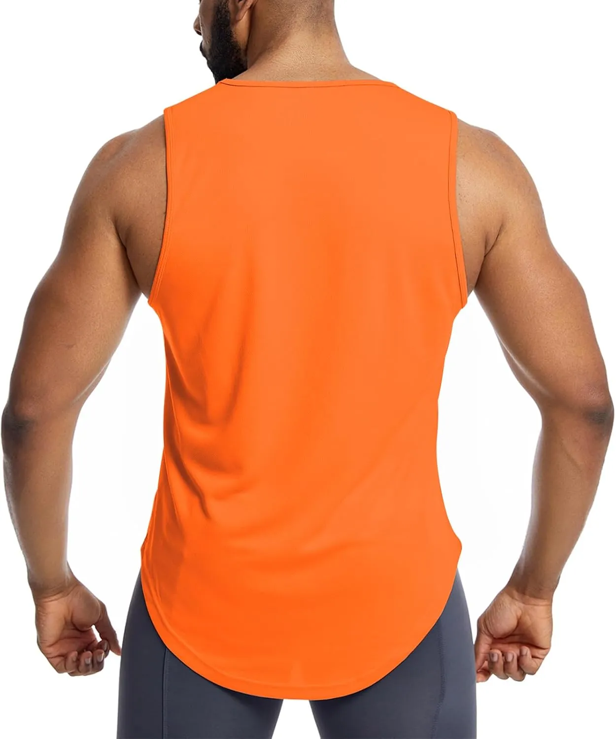 Mens Mesh Workout Tank Tops Muscle Sleeveless Fitness Tee Shirts Summer Dry Fit Gym Training T-Shirt Athletic Cloth