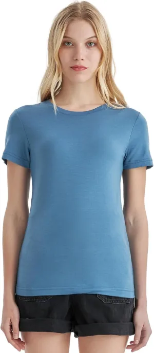 Merino Protect 100% Merino Wool T Shirts Women Crew Neck Tops Short Sleeve Odor Resistance Base Layer Travel Hiking Tee Shirt
