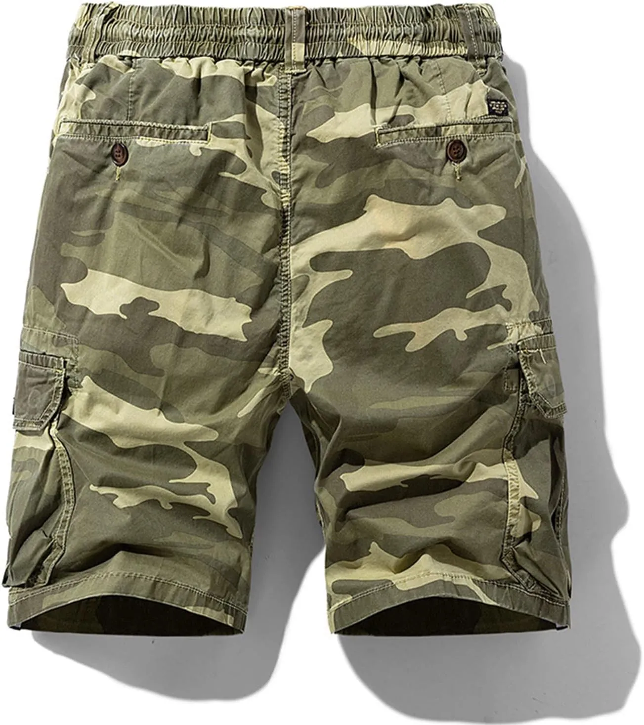 Muscularfit Big and Tall Cargo Shorts for Men 2023 Casual Drawstring Elastic Waist Tooling Shorts 7" Inseam Waistband Shorts