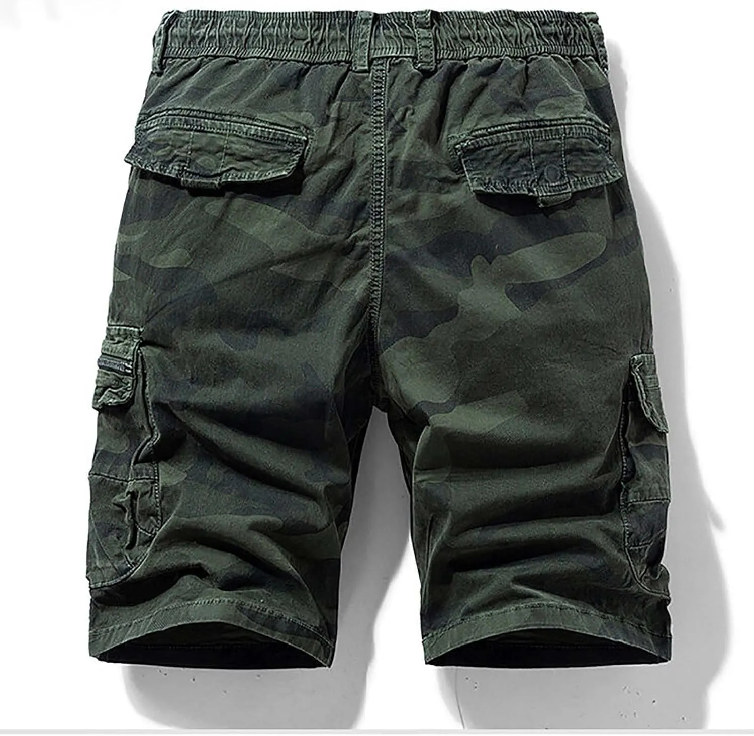 Muscularfit Big and Tall Cargo Shorts for Men 2023 Casual Drawstring Elastic Waist Tooling Shorts 7" Inseam Waistband Shorts