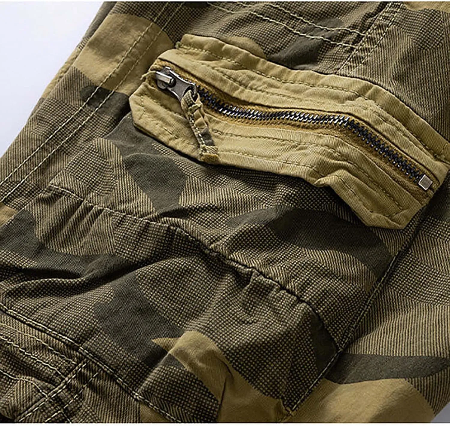 Muscularfit Big and Tall Cargo Shorts for Men 2023 Casual Drawstring Elastic Waist Tooling Shorts 7" Inseam Waistband Shorts