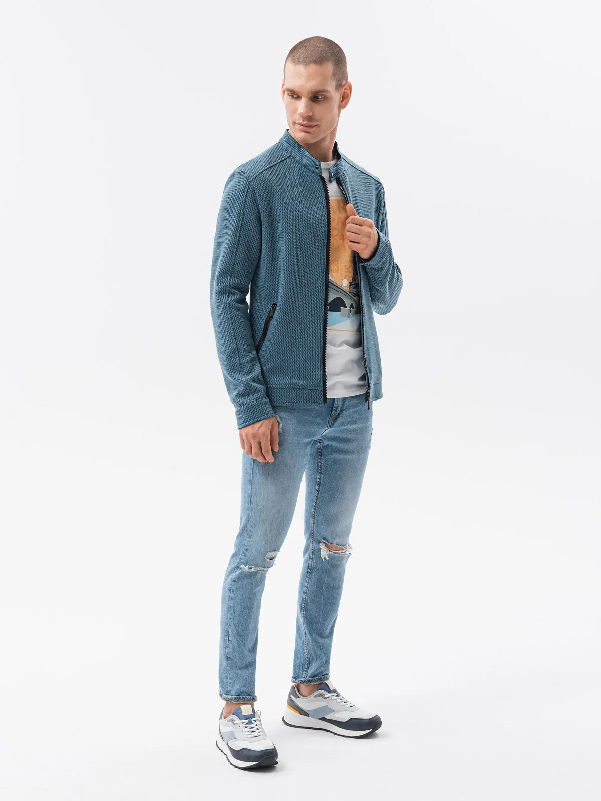Ombre Fleece Jacketc453-V4 K