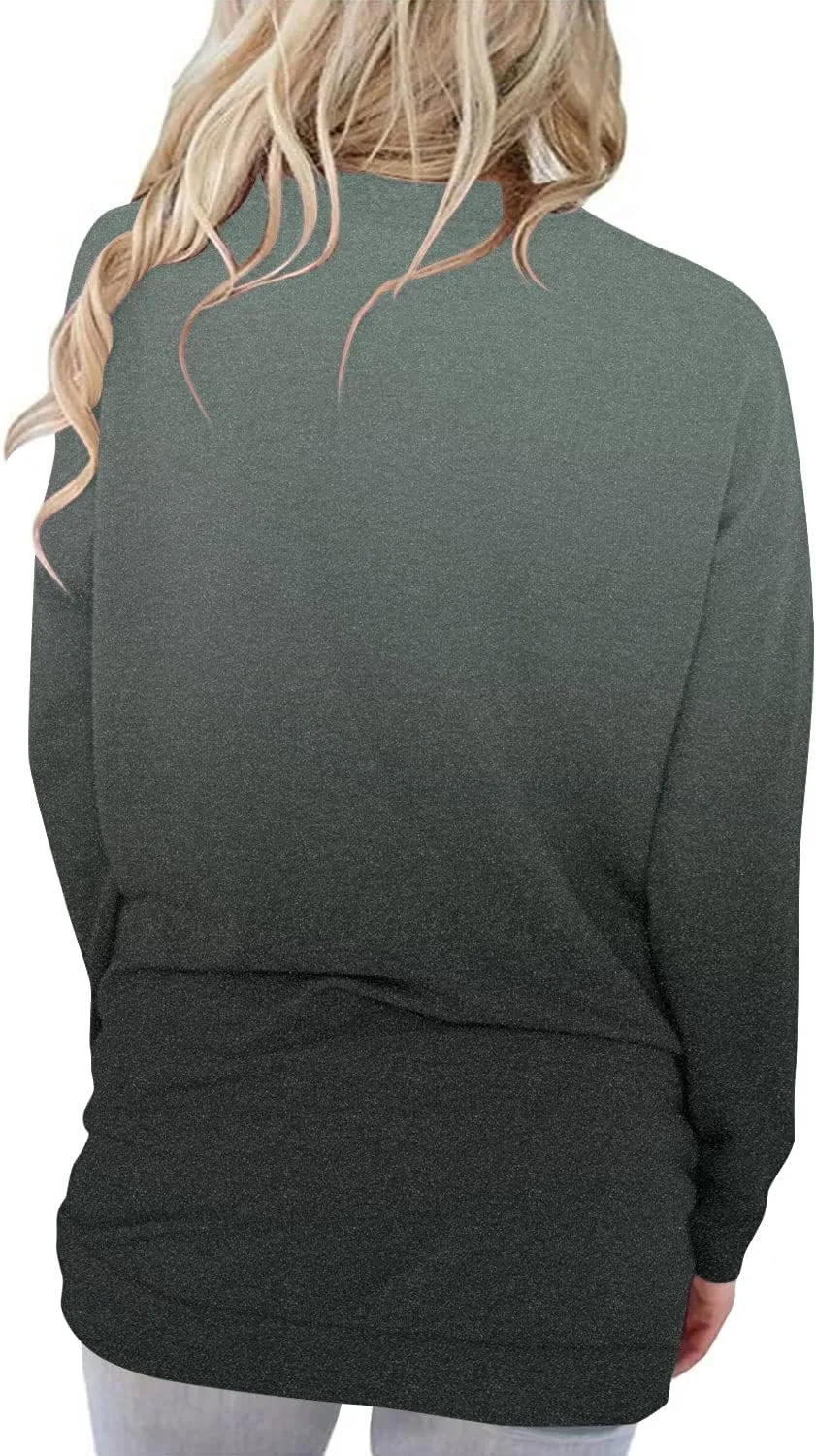 onlypuff Women's Pocket Shirt Graphic Tunic Tops Sweatshirts