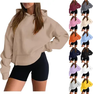 Oversized Hoodies for Women Comfy Fleece Hooded Sweatshirt Long Sleeve Sweater Pullover Hoodie with Pocket Fall Outfits