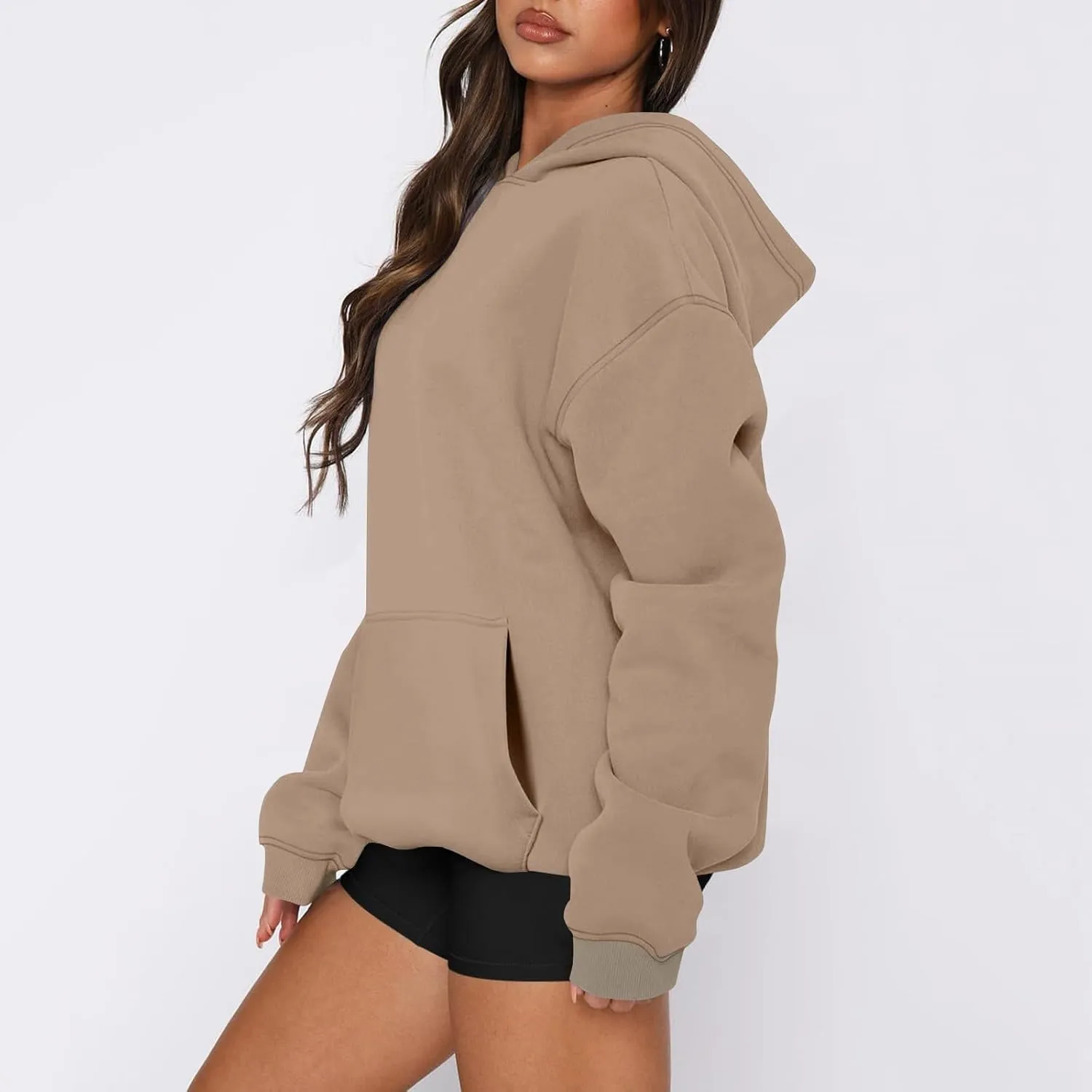 Oversized Hoodies for Women Comfy Fleece Hooded Sweatshirt Long Sleeve Sweater Pullover Hoodie with Pocket Fall Outfits