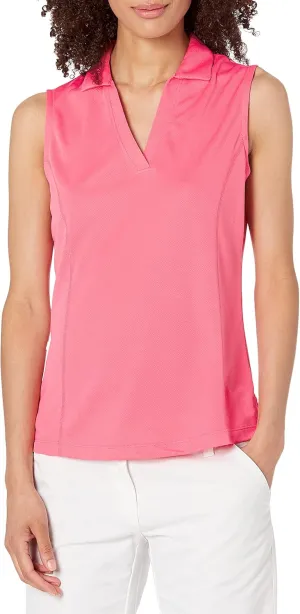 PGA TOUR Women's Airflux Sleeveless Golf Polo Shirt