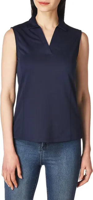 PGA TOUR Women's Airflux Sleeveless Golf Polo Shirt