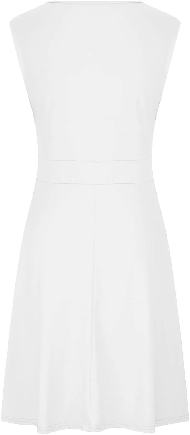 Plus Size Sleeveless V Neck Dress for Women A Line Midi Dressy Casual Summer Wedding Guest Flowy Fit Flare Sundress
