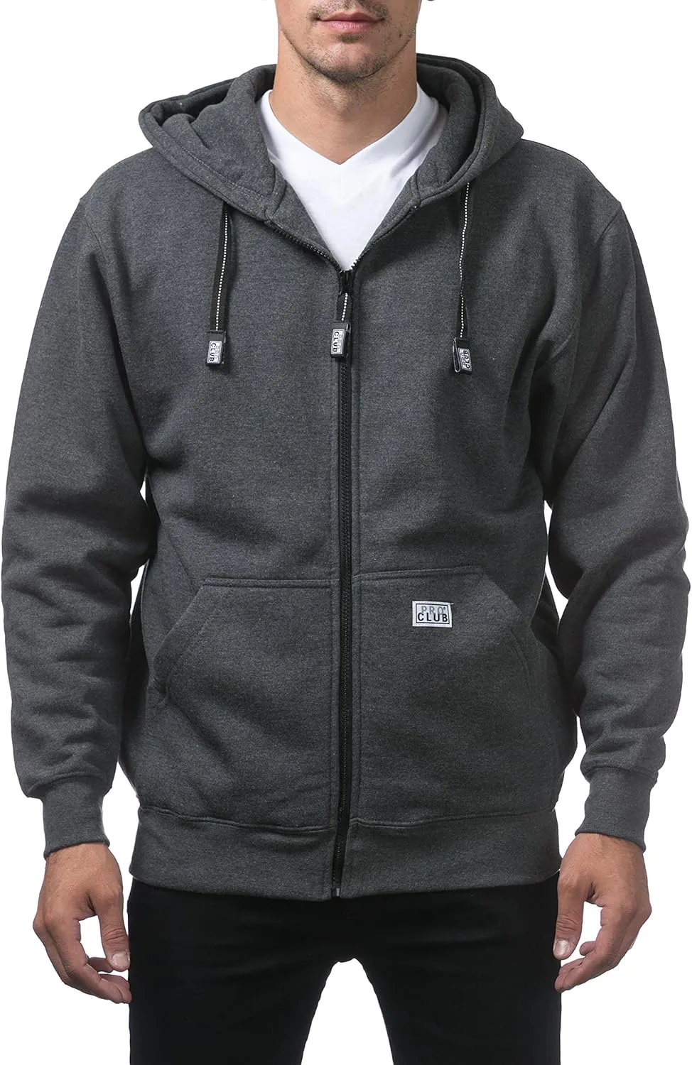 Pro Club Men's Heavyweight Full Zip Fleece Hoodie