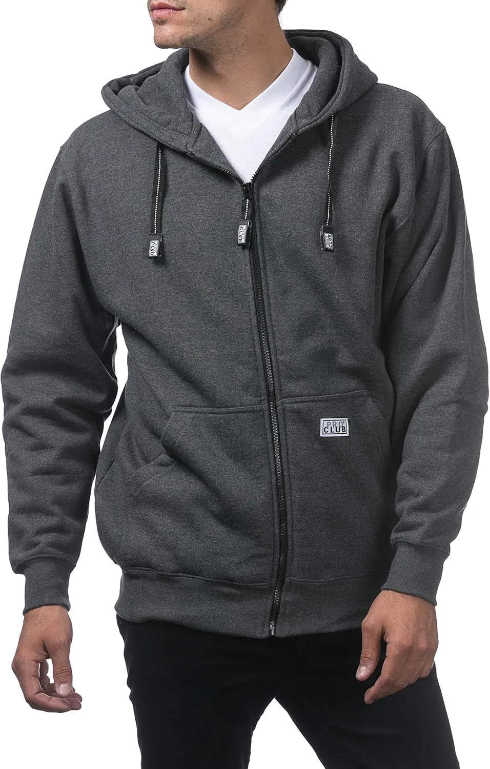 Pro Club Men's Heavyweight Full Zip Fleece Hoodie
