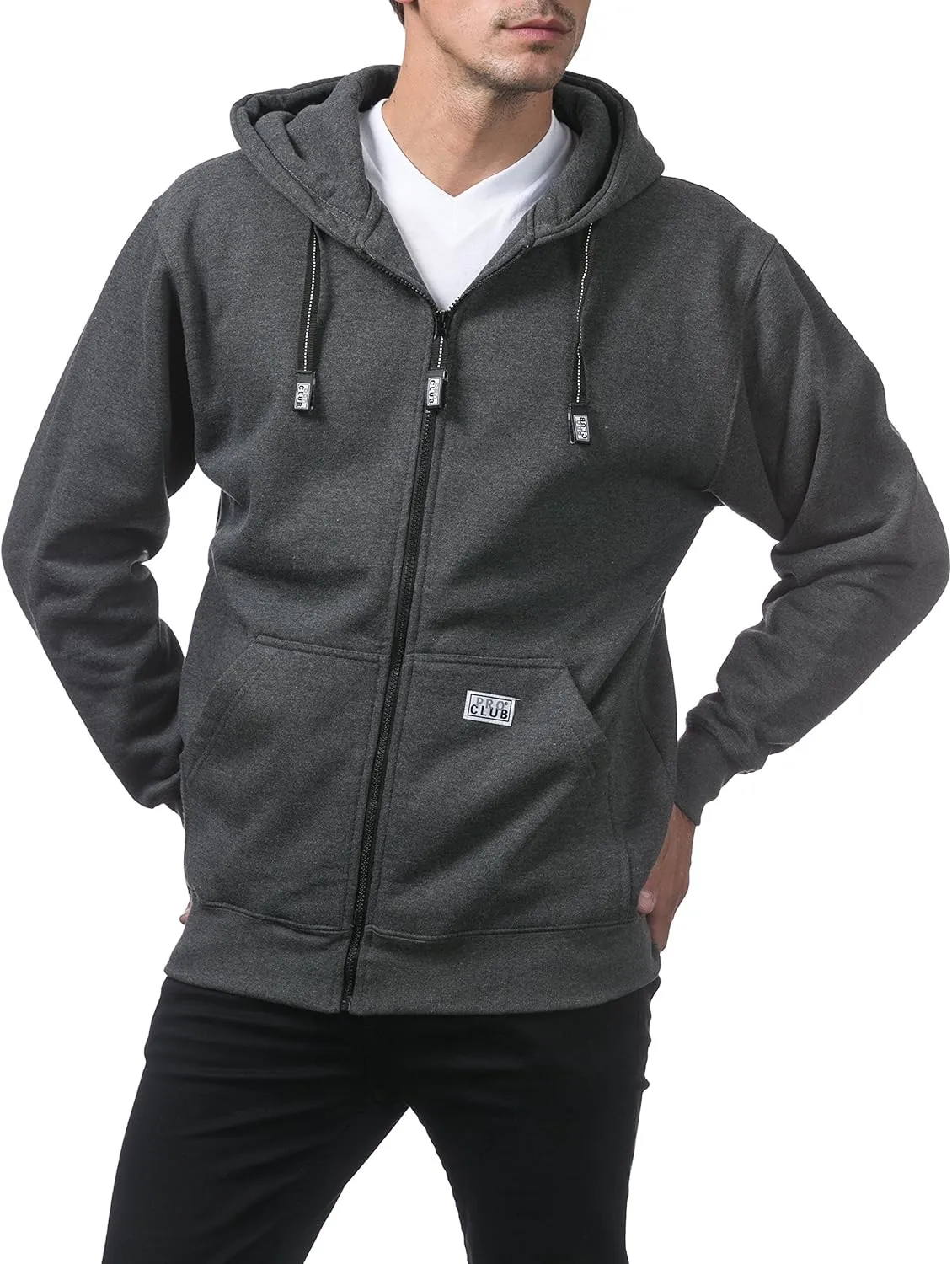 Pro Club Men's Heavyweight Full Zip Fleece Hoodie