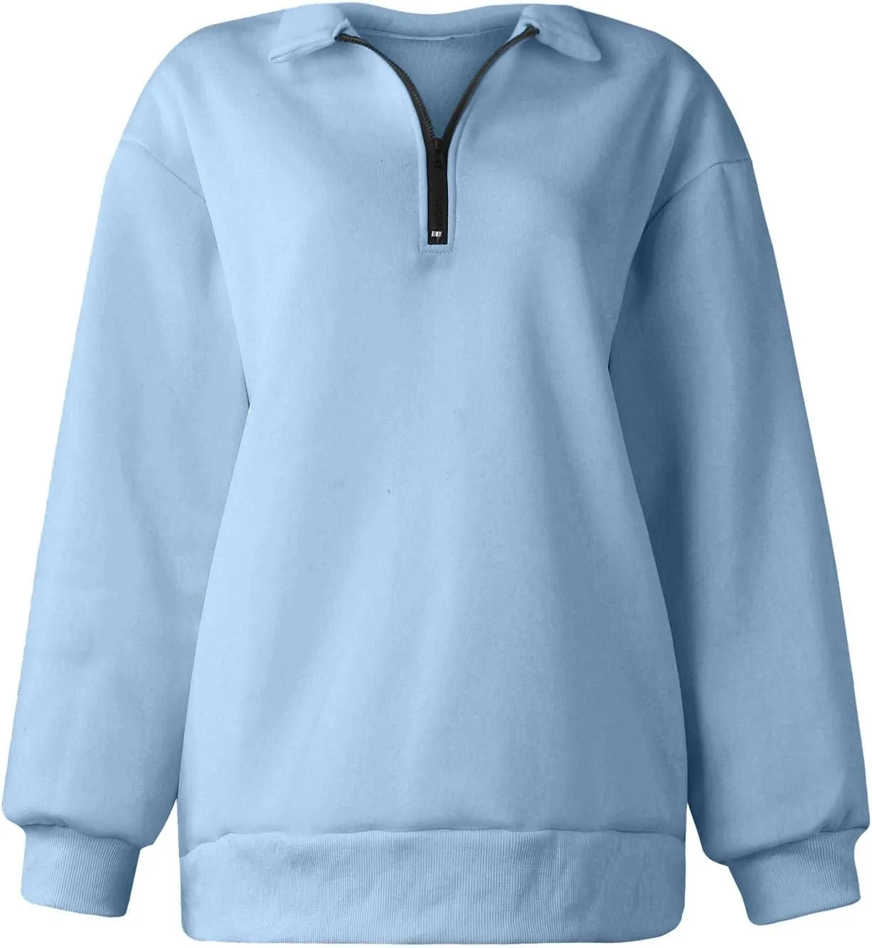 Quarter Zip Pullover Women Oversized Scuba Dupes Sweatshirt Fall Fashion 2023 Half Zip Hoodies Pullover Y2K Teen Girl Clothes
