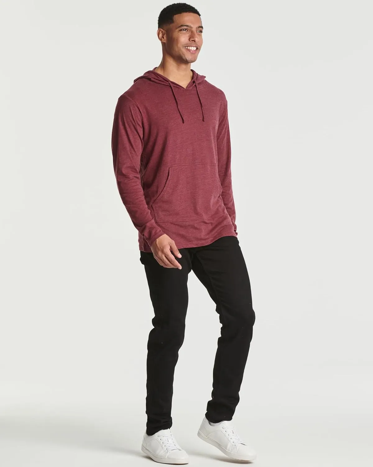 Real Essentials 3 Pack: Men's Cotton Lightweight Casual Pullover Drawstring Hoodie With Pocket (Available In Big & Tall)